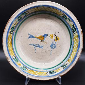 Plato bacile de mayólica - Cerreto Sannita (atrib.), siglo XVIII